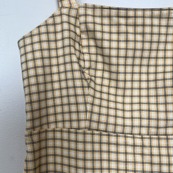 Hollister 90s Yellow Plaid Dress - Size S - Picture 7 of 10